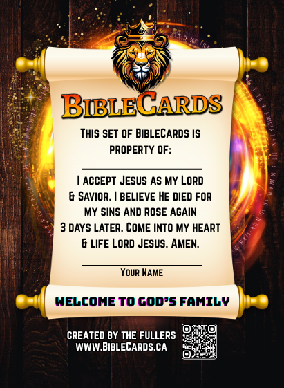 Fruit of The Spirit Edition Bible Cards - Pack of 29 Trading Cards