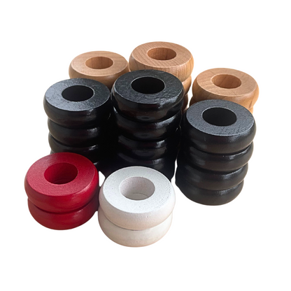 30 Anneaux Pinnochi / Pichenotte Rouges et Verts - (Rouge / Vert/ Naturel/ Noir / Blanc) - Anneaux De Pichenottes - Game Accessories / Accessoires De Jeu