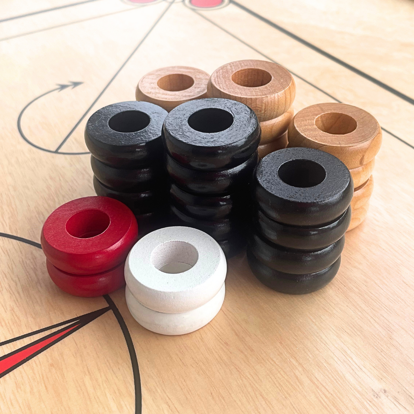 30 Anneaux Pinnochi / Pichenotte Rouges et Verts - (Rouge / Vert/ Naturel/ Noir / Blanc) - Anneaux De Pichenottes - Game Accessories / Accessoires De Jeu