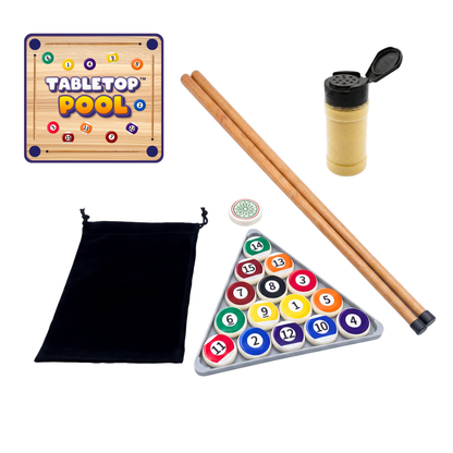 Table Top Pool Game Addon to Carrom / Crokinole Board (No Game Board Included)